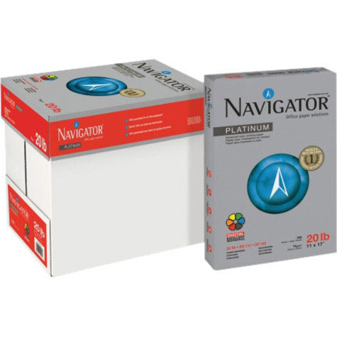 Navigator Platinum Superior Productivity Multipurpose Paper - Silky Touch - White - 99 Brightness - 93% Opacity - 11" x 17" - 20 lb Basis Weight - Smooth - Jam-free, Chlorine-free - Bright White - 500 Sheets per Ream - 5 / Carton