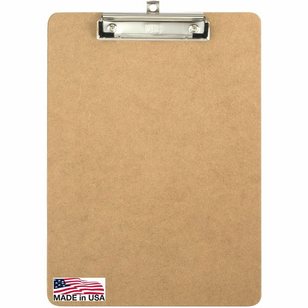 Officemate Low-profile Clipboard - 1" Clip Capacity - 9" x 12 1/2" Sheet Size - Hardboard - Brown - 1 Each