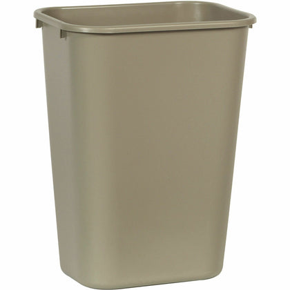 Rubbermaid Commercial Large Deskside Wastebasket - 41 QT Durable Plastic Beige - Waste Containers & Lids