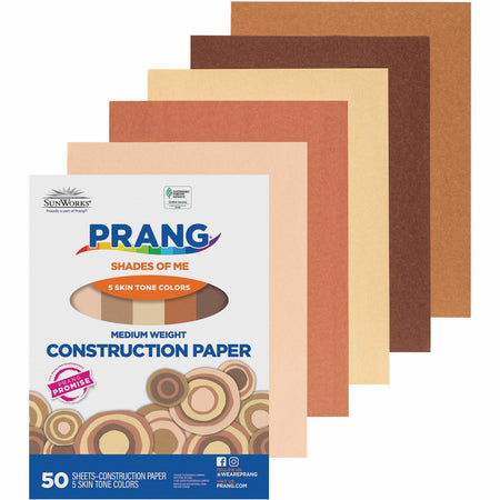 Prang Multicultural Construction Paper - Art, Craft - 12" Width x 9" Length - Assorted - 50 / Pack