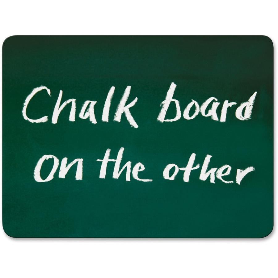 Creativity Street 2-in-1 Personal Combo Board - 12" (1 ft) Width x 9" (0.8 ft) Height - Dark Green Surface - 10 / Pack