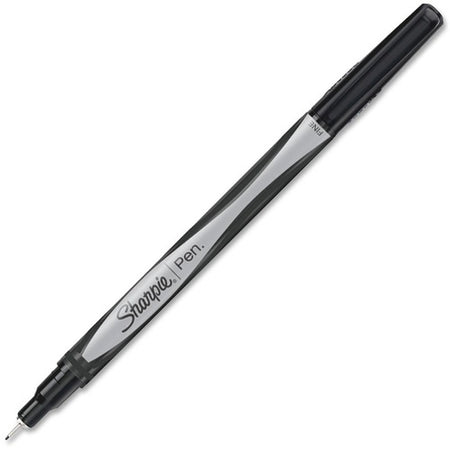 Sharpie Fine Point Pen - Fine Needle Pen Point - Black Ink - Gray, Black Barrel - 4 / Pack