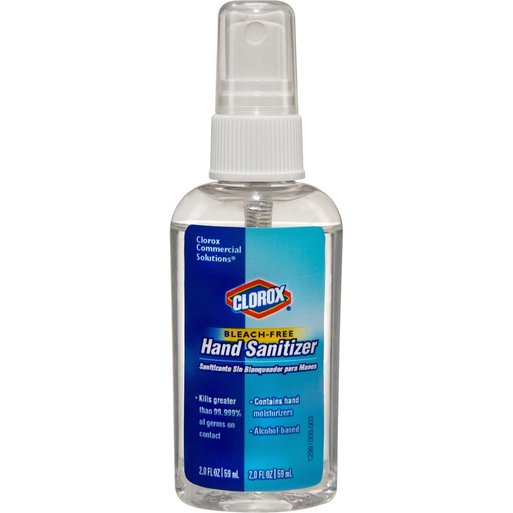 Clorox Commercial Solutions Hand Sanitizer Spray - 2 fl oz - Spray Bottle Dispenser - Kill Germs - Hand - Moisturizing - Clear - Bleach-free, Non-sticky, Non-greasy - 1 Each
