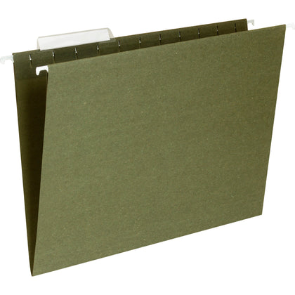 Business Source Recycled Hanging Folders - 8 1/2’’ x 11’’ - Standard Green - & Accessories