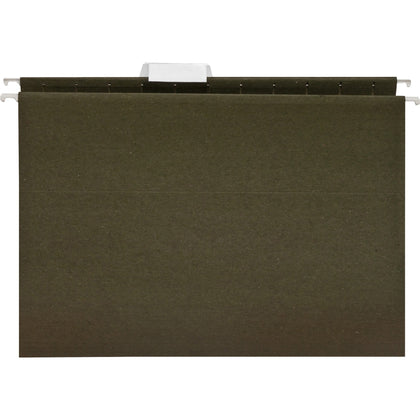 Business Source Recycled Hanging Folders - 8 1/2’’ x 11’’ - Green - Acid-free - 25/Box - & Accessories