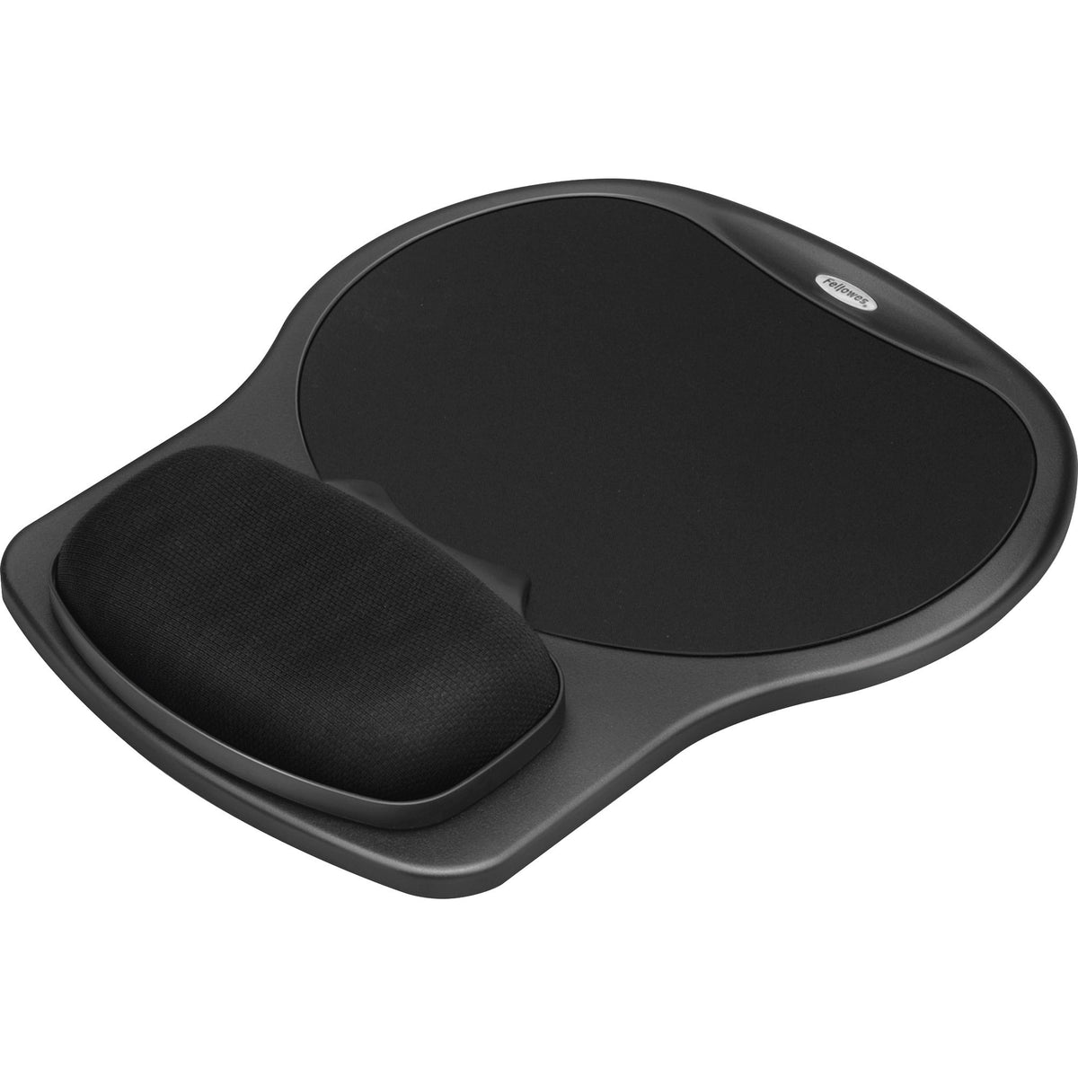 Fellowes Easy Glide Gel Wrist Rest/Mouse Pad - 1.50" Height x 10" Width x 12" Depth - Black - Gel - Wear Resistant, Tear Resistant - 1 Each