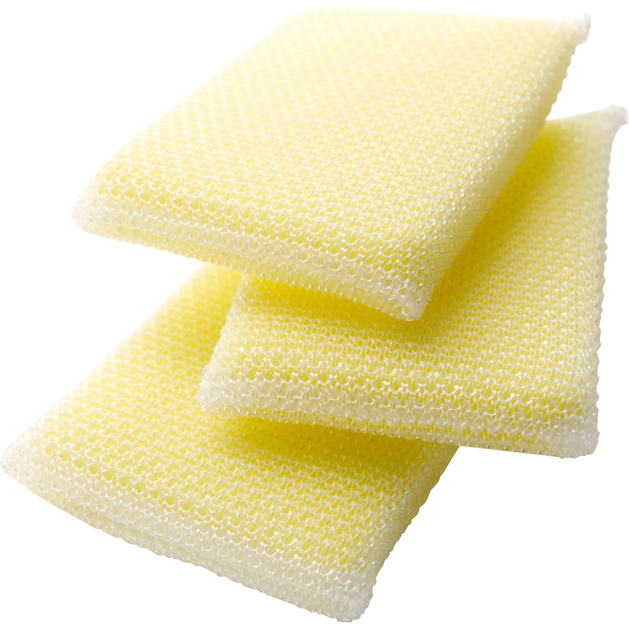 Scotch-Brite Dobie All-purpose Cleaning Pads - 0.5" Height x 2.6" Width x 4.3" Depth - 3 / Pack - Polyurethane - Yellow