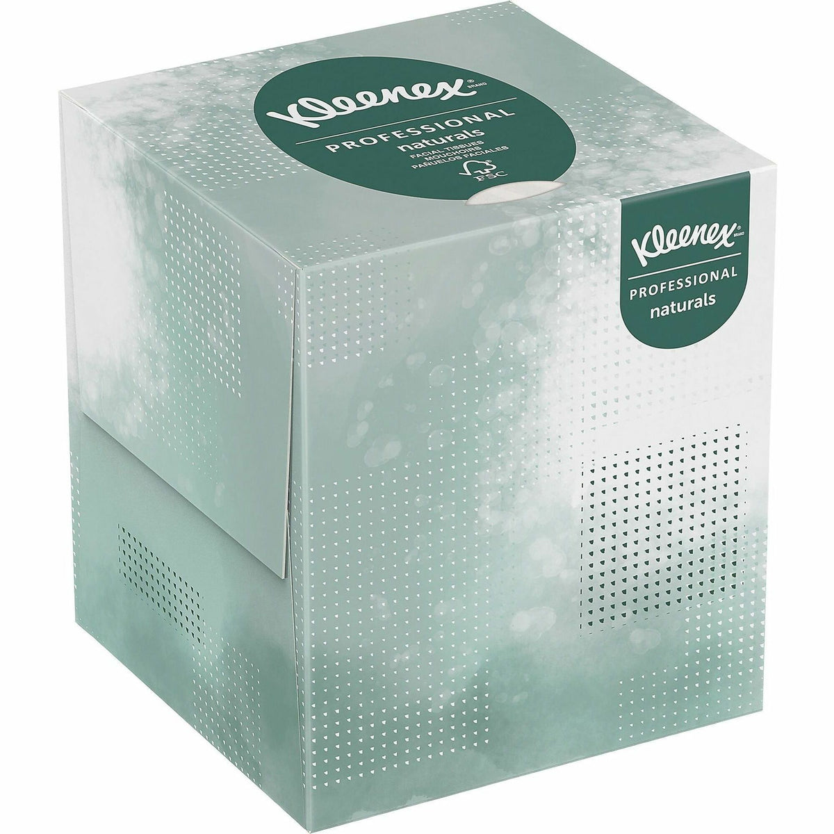 Kleenex Professional Naturals Facial Tissue Cube for Business - 8.30" Width x 7.80" Length - White - Virgin Fiber - 90 / Box
