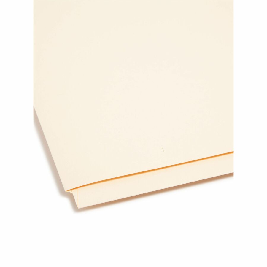 Smead Straight Tab Cut Letter Recycled Fastener Folder - 8 1/2" x 11" - 2 x 2B Fastener(s) - 1 Pocket(s) - 11 pt. - 2 Plys - Manila - 10% Recycled - 50 / Box