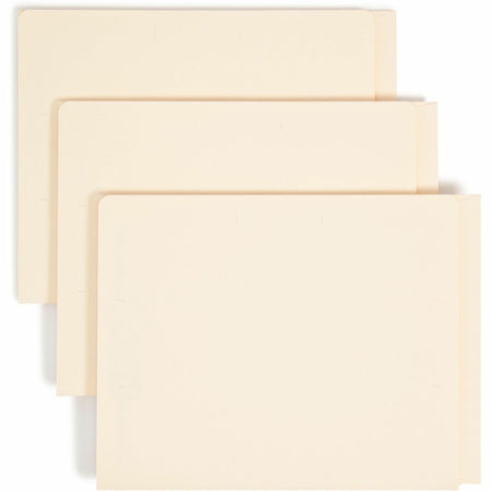 Smead Straight Tab Cut Letter Recycled Fastener Folder - 8 1/2" x 11" - 2 x 2B Fastener(s) - 1 Pocket(s) - 11 pt. - 2 Plys - Manila - 10% Recycled - 50 / Box