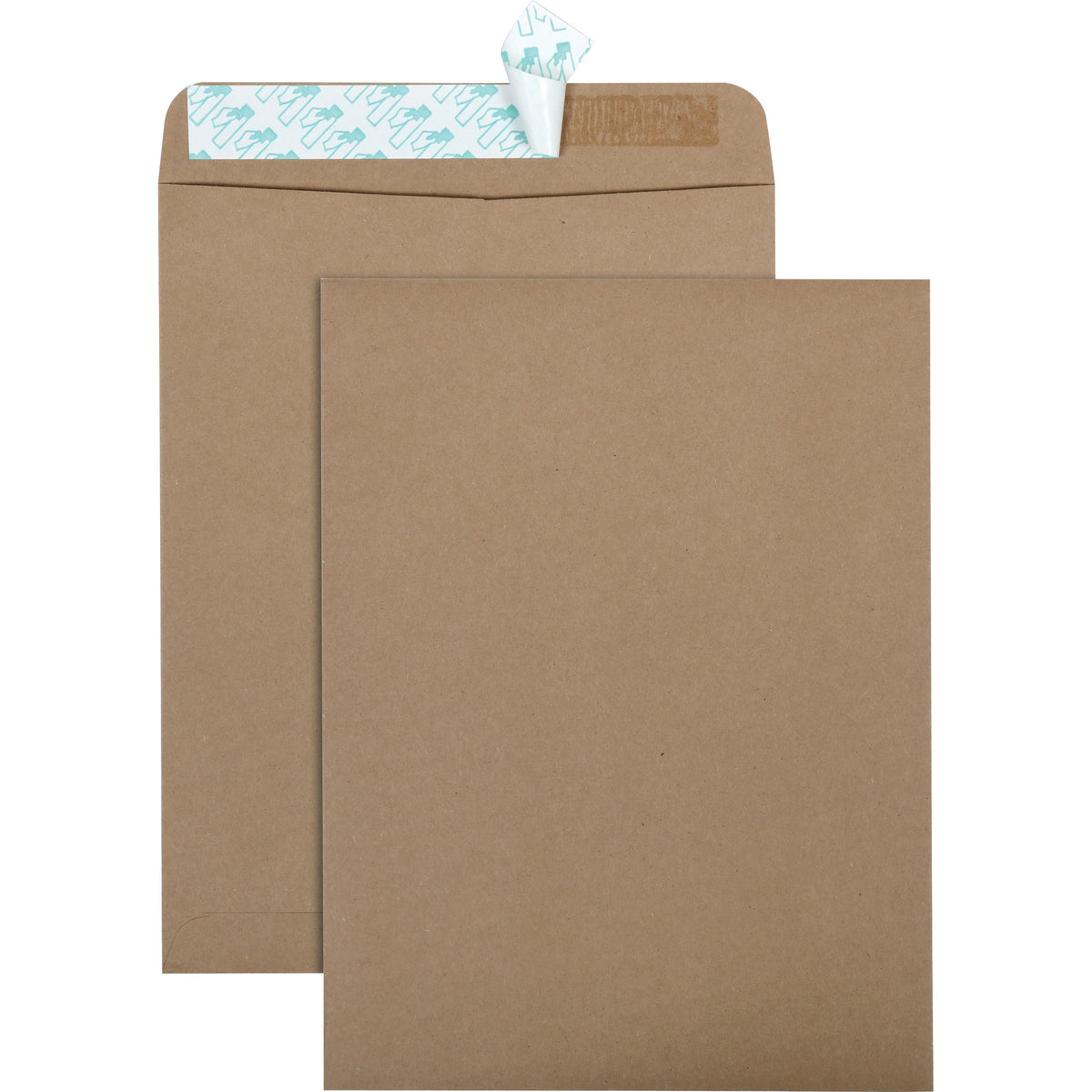 Quality Park 9 x 12 Catalog Mailing Envelopes with Redi-Strip® Self-Seal Closure - Catalog - 9" Width x 12" Length - 24 lb - Peel & Seal - Kraft - 100 / Box