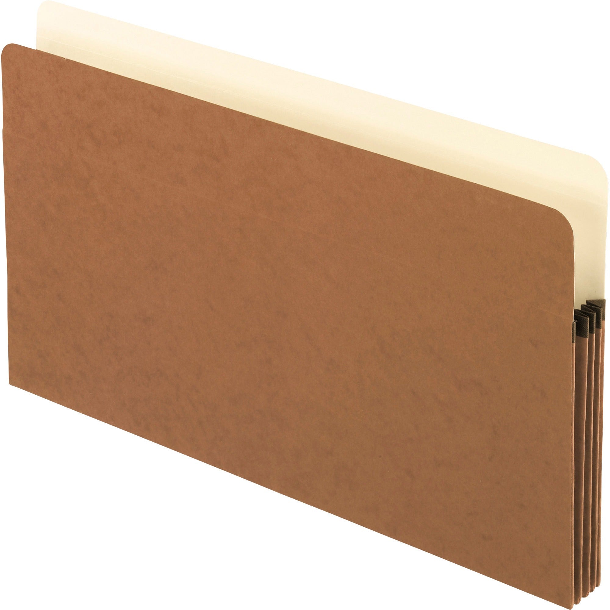 Pendaflex Legal Recycled File Pocket - 8 1/2" x 14" - 3 1/2" Expansion - 11 pt. - Redrope, Fiber - Red Fiber - 30% Recycled - 10 / Box