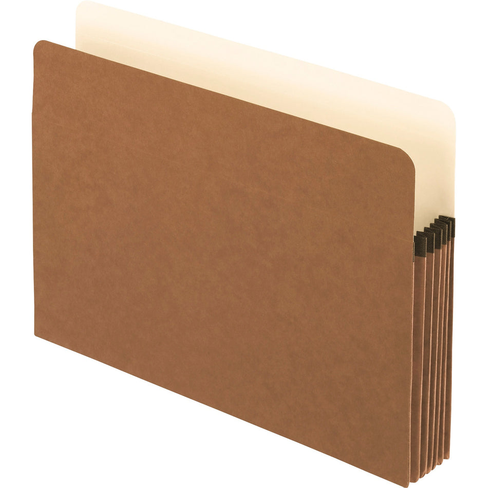 Pendaflex Letter Recycled File Pocket - 8 1/2" x 11" - 5 1/4" Expansion - 11 pt. - Redrope, Fiber - Red Fiber - 30% Recycled - 10 / Box