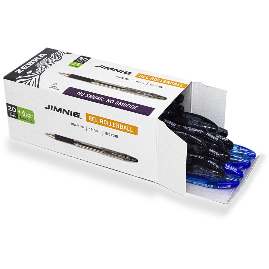 Zebra Pen Jimnie Soft Rubber Grip Gel Rollerball Pens - Alternate-Image1