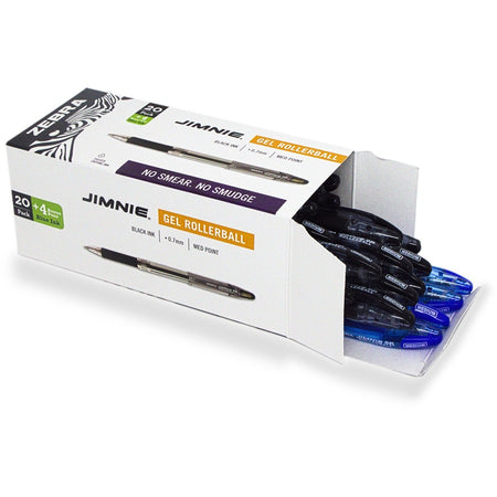 Zebra Pen Jimnie Soft Rubber Grip Gel Rollerball Pens - Alternate-Image1