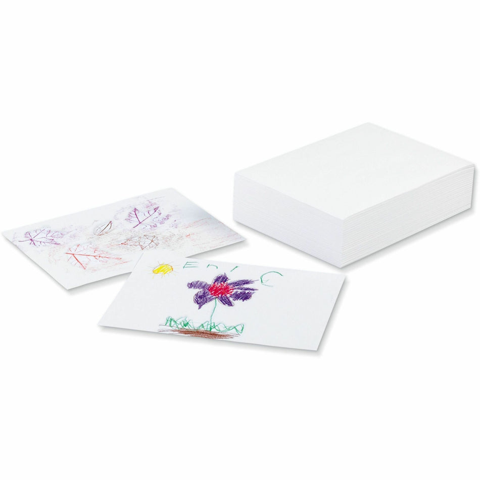 Ecology Recycled Medium-Weight Drawing Paper - 500 Sheets - Plain - 9" x 12" Sheet Size - White Paper - Acid-free, Chlorine-free - Recycled - 500 / Ream