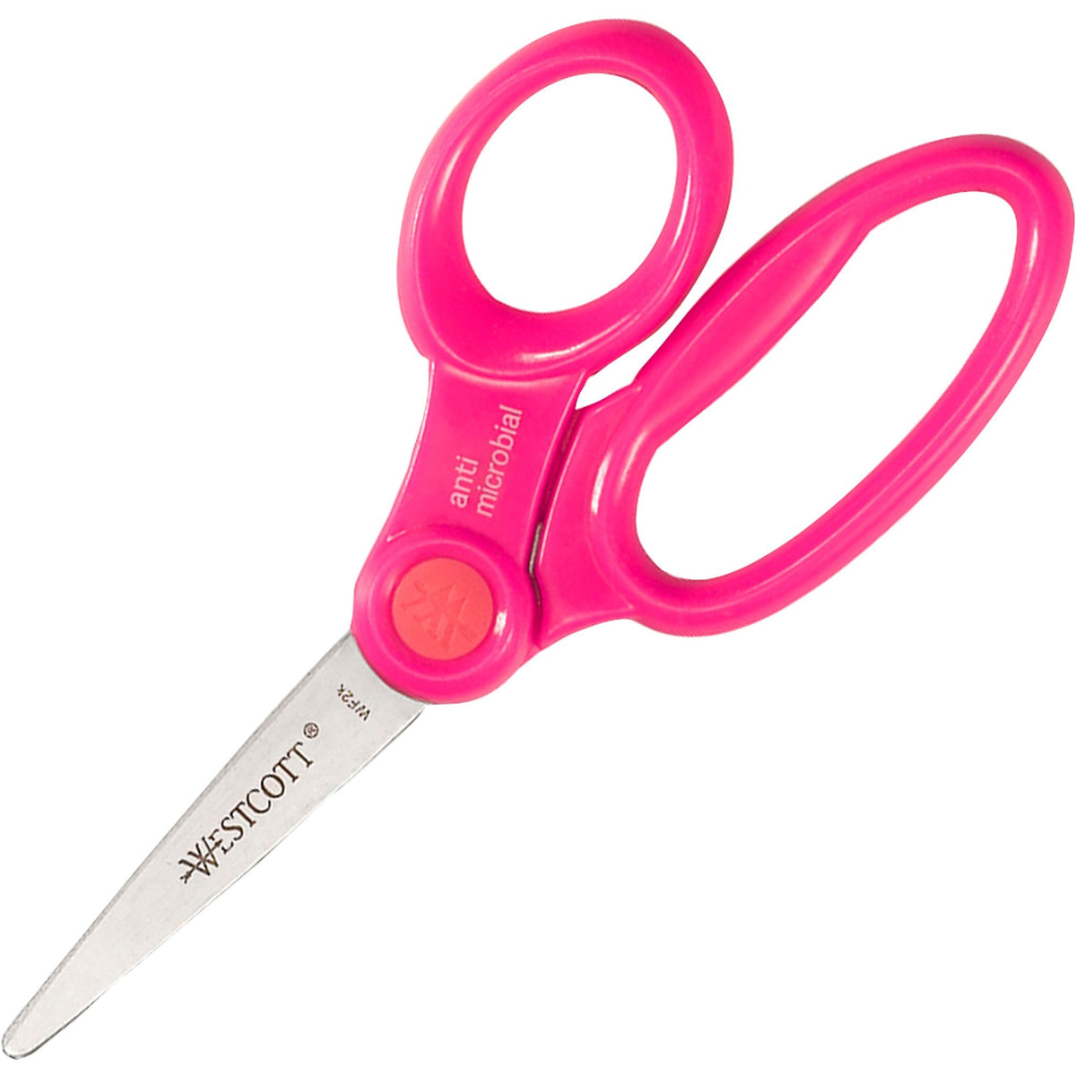 Westcott 5" Antimicrobial Kids Pointed Scissors - 5" Overall Length - Straight-left/right - Stainless Steel - Pointed Tip - Assorted - 1 Each