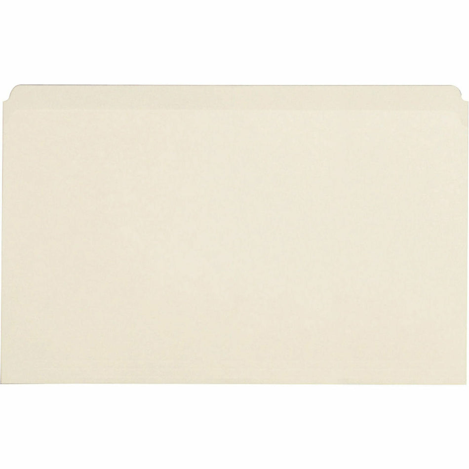 Business Source Straight Tab Cut Legal Recycled Top Tab File Folder - 8 1/2" x 14" - 10.5 pt. - Manila - Manila - 10% Recycled - 100 / Box
