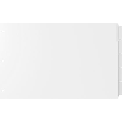 EasyFit Legal Size Index Dividers: 5-Tab Set White Dividers Clear Plastic Tabs - Divider