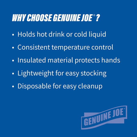 Genuine Joe 16 oz Hot/Cold Foam Cups - White - 25/Pack