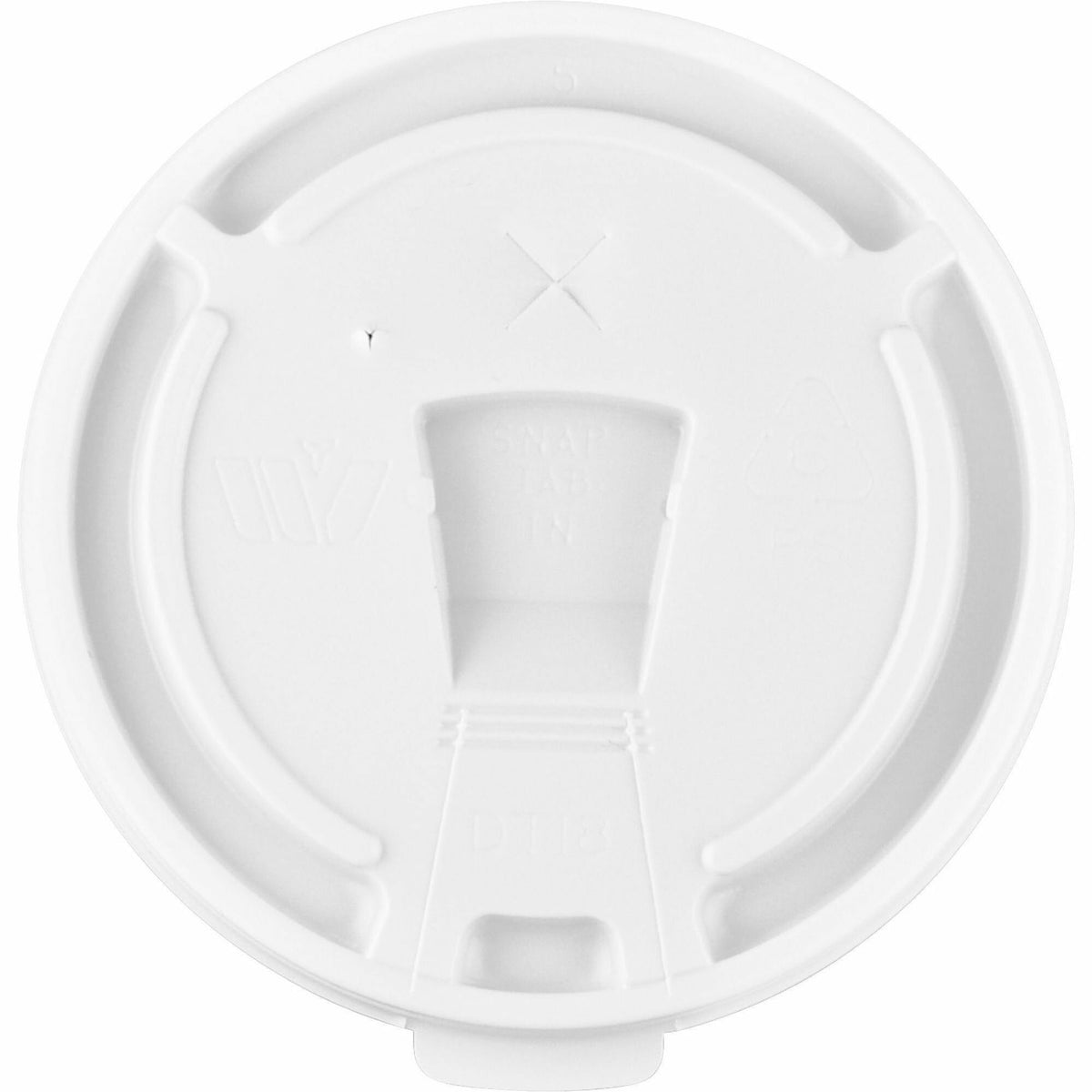 Genuine Joe Foam Cup Lids - White - 100/Pack - 10/Carton - Cups