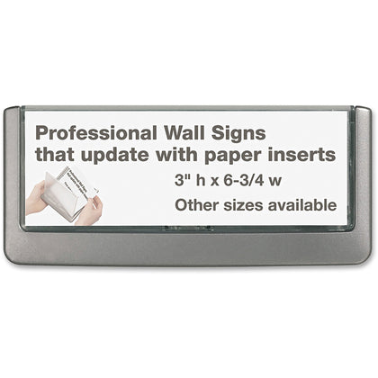 DURABLE Click Sign: Rectangular Wall/Door Mountable Plastic Sign 6.8’’ x 3’’ 0.6’’ - Signs & Nameplates