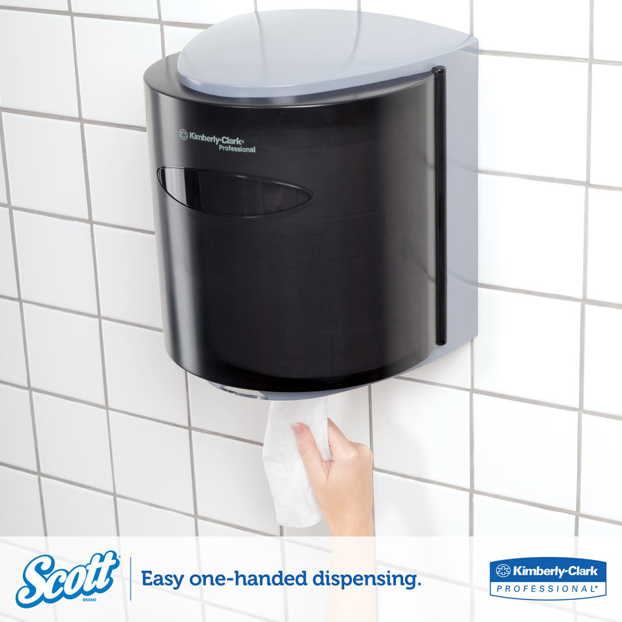 Scott Essential Roll Center Pull Towels with Fast-Drying Absorbency Pockets - 1 Ply - 8" Width x 12" Length - 700 Sheets/Roll - White - Paper - 6 / Carton