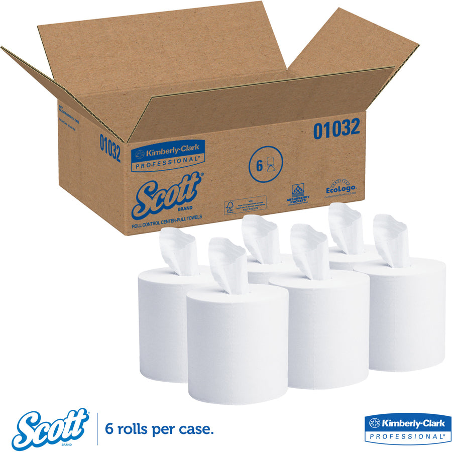 Scott Essential Roll Center Pull Towels with Fast-Drying Absorbency Pockets - Alternate-Image8