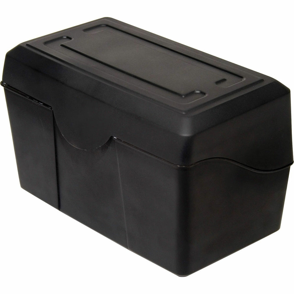 Advantus Index Card Holder - 4.8" Height x 7" Width x 4.8" Depth - Plastic - Black - 1 Each