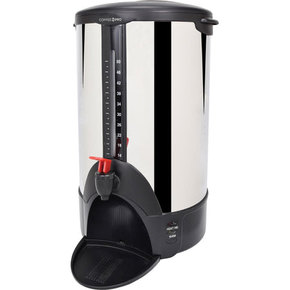 Coffee Pro 50-Cup Stainless Steel Urn: Multi-Serve Coffeemaker - Makers & Warmers