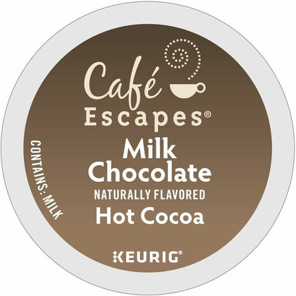 Caf√© Escapes® Milk Chocolate Hot Cocoa K-Cup Pods - 24 Count - Chocolate/Cocoa