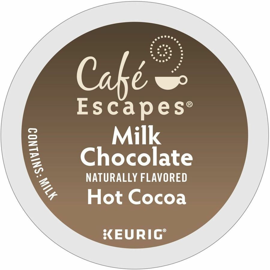 Café Escapes® K-Cup, Pod Milk Chocolate Hot Cocoa Keurig Single-Serve K-Cup Pods, 24 Count - K-Cup, Pod - Milk Chocolate, Hot Cocoa - 24 / Pack