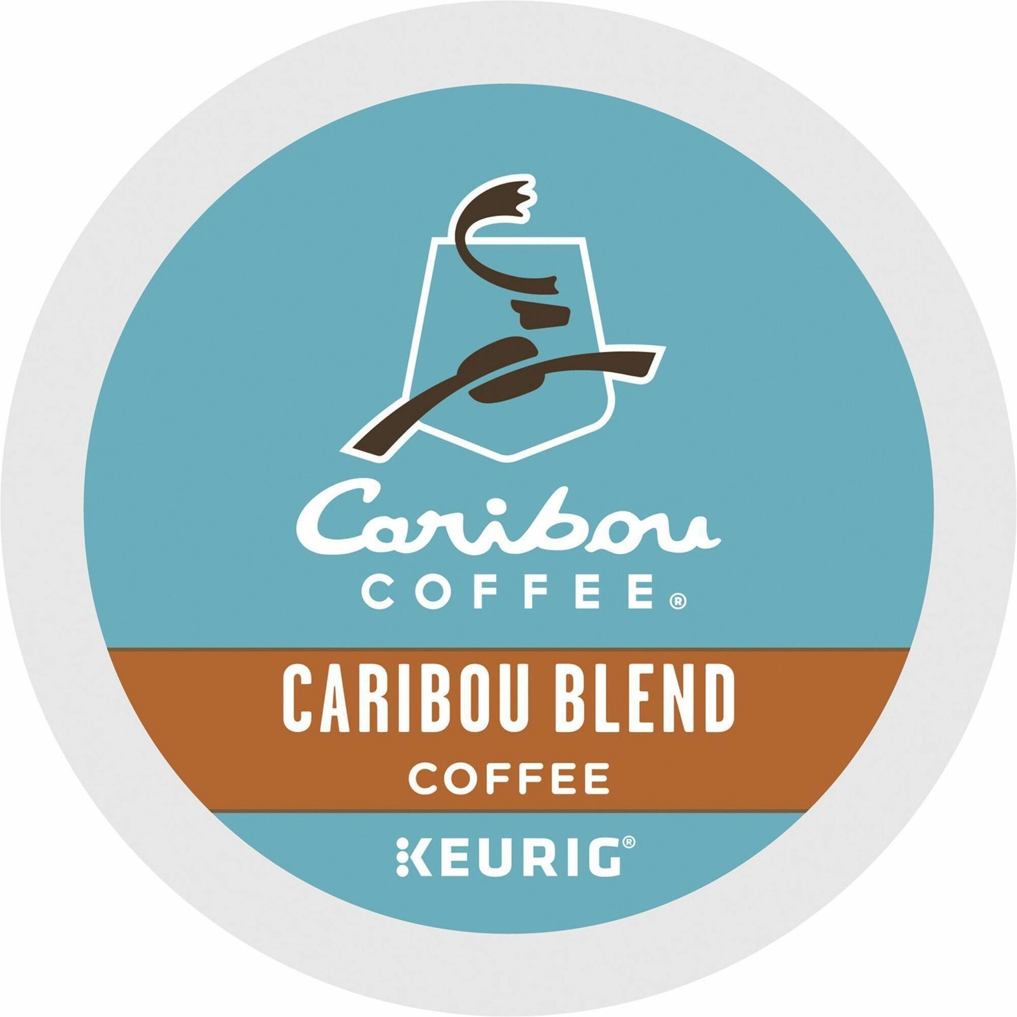 Caribou Coffee® K-Cup Caribou Blend Coffee - Compatible with Keurig Brewer - Regular - Medium - K-Cup - 24 / Box