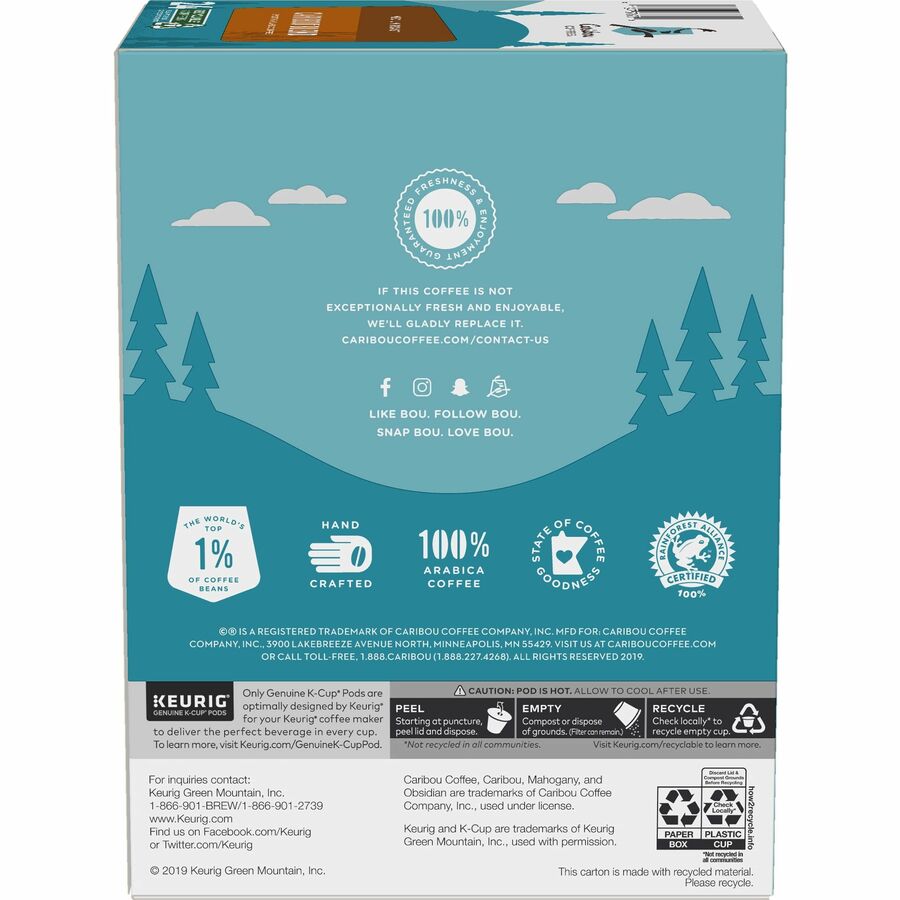 Caribou Coffee&reg; K-Cup Caribou Blend Coffee - Rear
