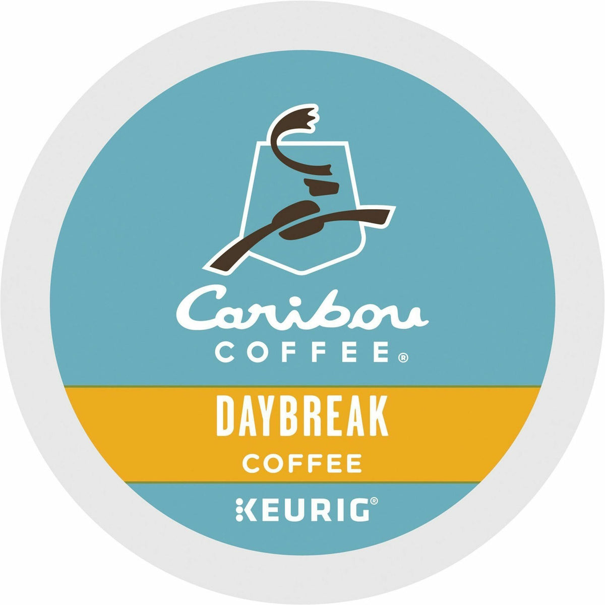 Caribou Coffee® K-Cup Daybreak Coffee - Compatible with Keurig Brewer - Regular - Light/Mild - K-Cup - 24 / Box