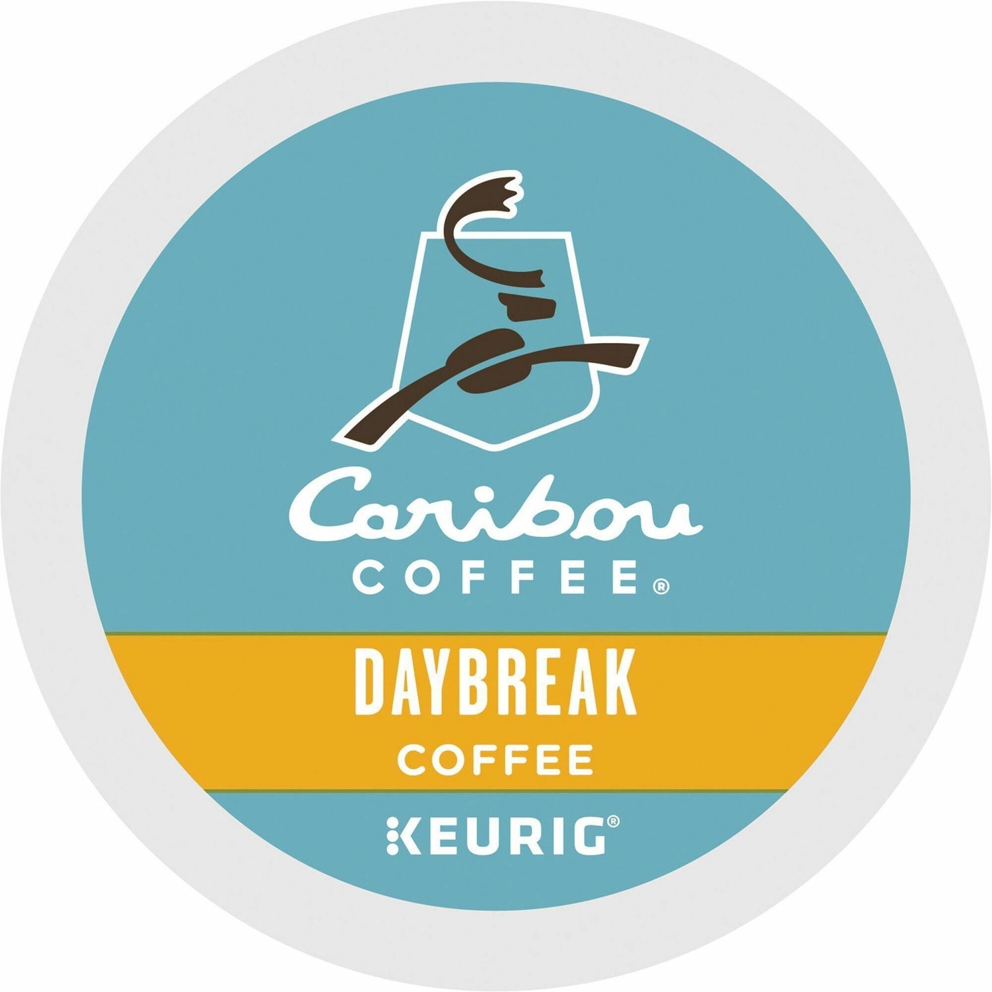 Caribou Coffee® K-Cup Daybreak Coffee - Compatible with Keurig Brewer - Regular - Light/Mild - K-Cup - 24 / Box