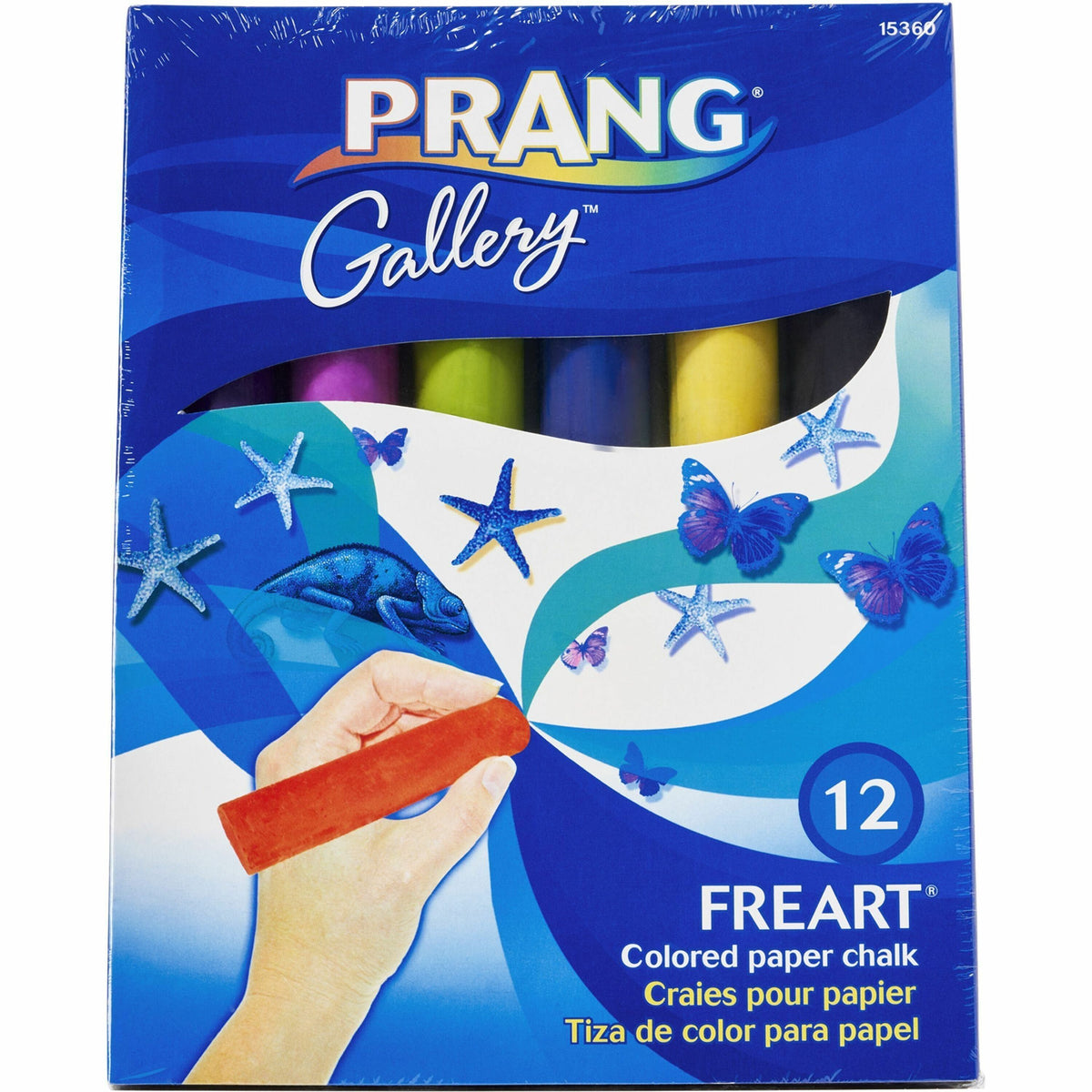 Prang Freart Oversized Chalk - 4" Length x 1" Diameter - Assorted - Non-toxic - 12 / Box