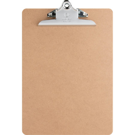 Business Source Hardboard Clipboard - Standard - 9" x 12 1/2" Sheet Size - Hardboard - Brown - 1 Each