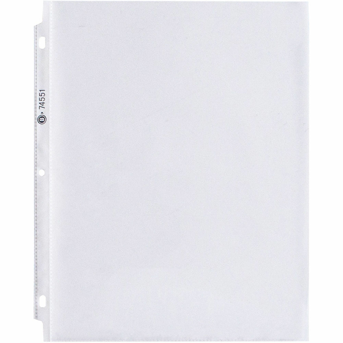 Business Source Top-Loading Poly Sheet Protectors - 11" Height x 9" Width x 1.9 mil Thickness - For Letter 8 1/2" x 11" Sheet - 3 x Holes - Ring Binder - Rectangular - Clear - Polypropylene - 100 / Box