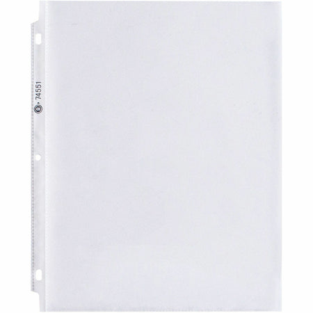 Business Source Top-Loading Poly Sheet Protectors - 11" Height x 9" Width x 1.9 mil Thickness - For Letter 8 1/2" x 11" Sheet - 3 x Holes - Ring Binder - Rectangular - Clear - Polypropylene - 100 / Box