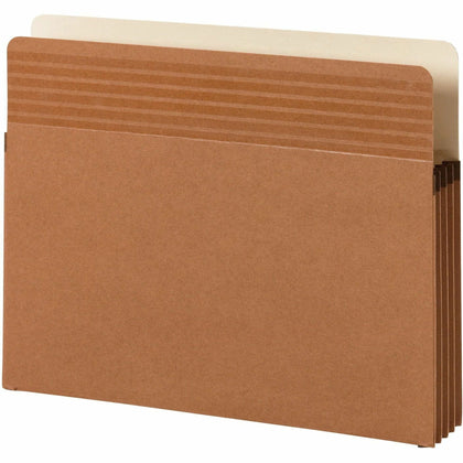 Smead Easy Grip Straight Tab Cut Letter Recycled File Pocket - 8 1/2" x 11" - 3 1/2" Expansion - Redrope - Tear Proof, Reinforced Gusset - 30% Recycled - 25 / Box