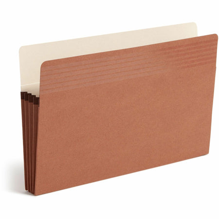 Smead Easy Grip Straight Tab Cut Legal Recycled File Pocket - 8 1/2" x 14" - 3 1/2" Expansion - Pressboard - Redrope - Tear Proof, Reinforced Gusset - 30% Recycled - 25 / Box