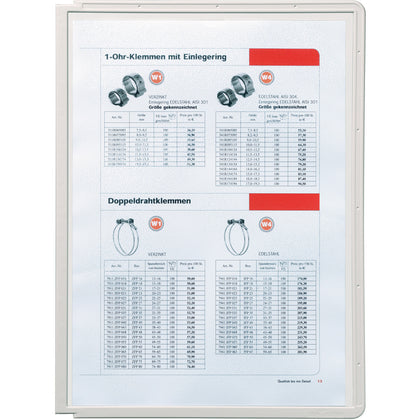 SHERPA Desk Reference System: Support Letter Media Polypropylene - 5/Set - Catalog Racks/Reference Display