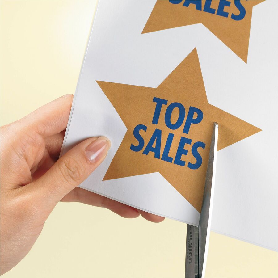 Avery®  White Shipping Labels, 8-1/2" x 11" , 20 Labels (8255) - 8 1/2" Width x 11" Length - Permanent Adhesive - Inkjet - Matte - White - Paper - Permanent Adhesive, Customizable - 1 / Sheet - 20 Total Sheets - 20 Total Label(s) - 20 / Pack