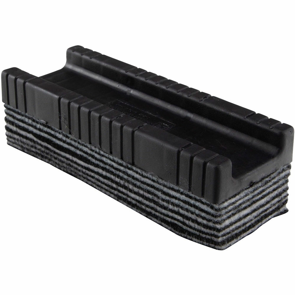 Charles Leonard Peel-away Felt Whiteboard Eraser - 5" Length - Easy-grip Handle - Black, White - Felt - 1 Each