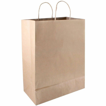 COSCO Premium Large Brown Paper Shopping Bags - 1500