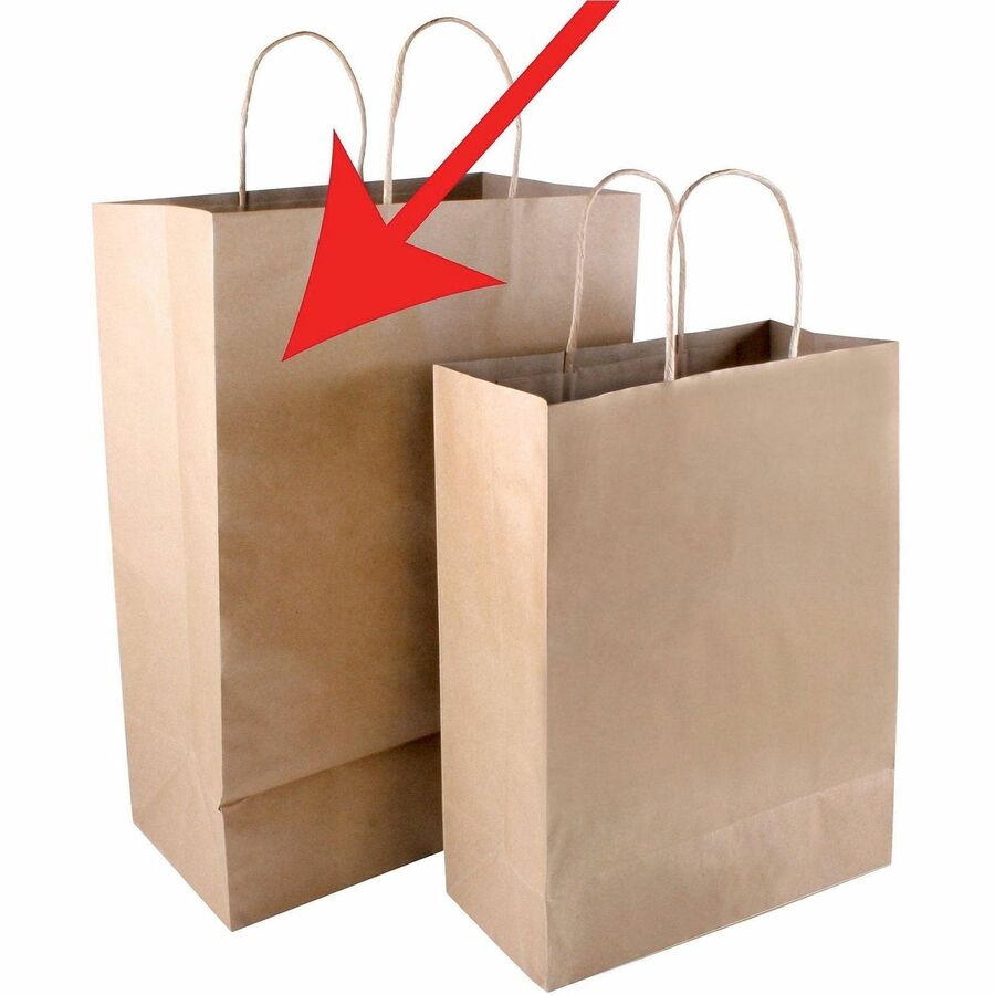 COSCO Premium Large Brown Paper Shopping Bags - Alternate-Image2
