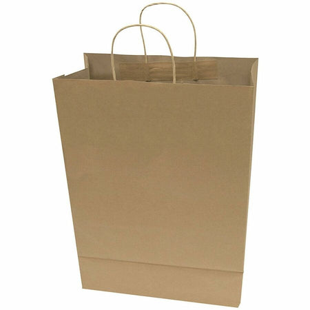 COSCO Premium Large Brown Paper Shopping Bags - Alternate-Image1