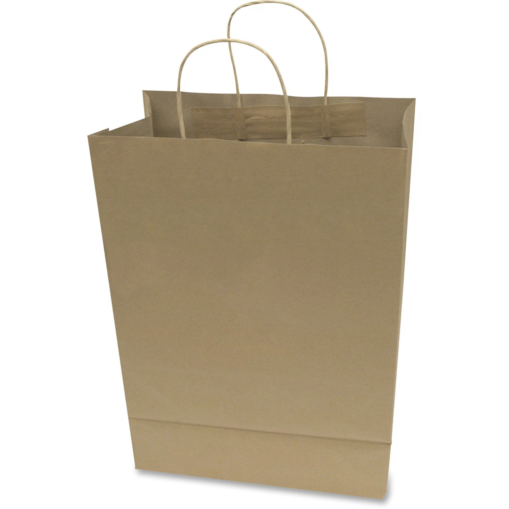 COSCO Premium Large Brown Paper Shopping Bags - 17" Length x 12" Width - Kraft - Paper - Shopping - 50 / Box