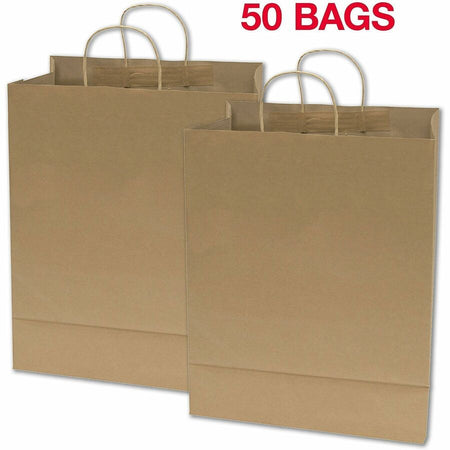 COSCO Premium Large Brown Paper Shopping Bags - Alternate-Image3